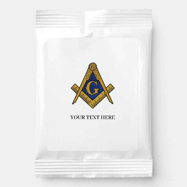 Masonic Freemason Square and Compass Blue  Margarita Drink Mix (Front)