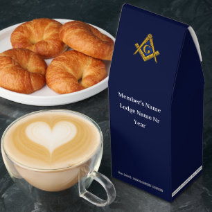 Masonic Freemason Square and Compass Blue Roasted Coffee