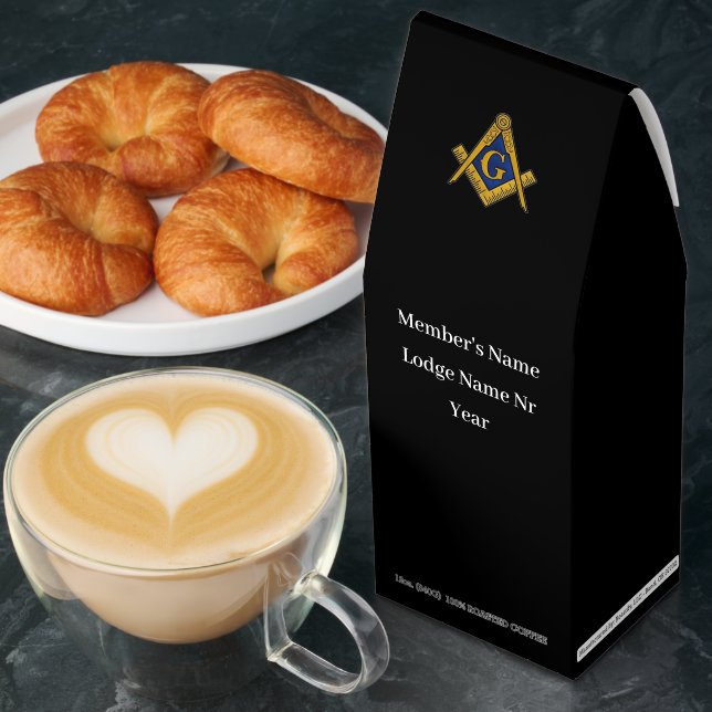 Masonic Freemason Square and Compass Blue  Roasted Coffee (Breakfast)
