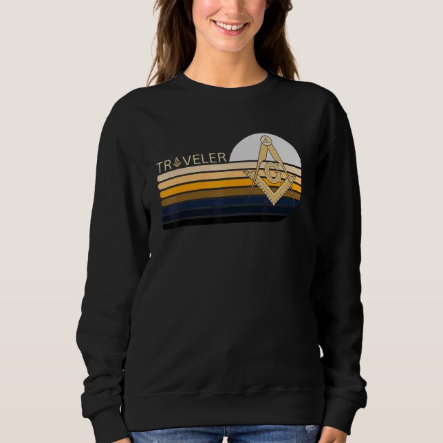 Masonic Freemasonry Compass Traveling Sweatshirt (Front)