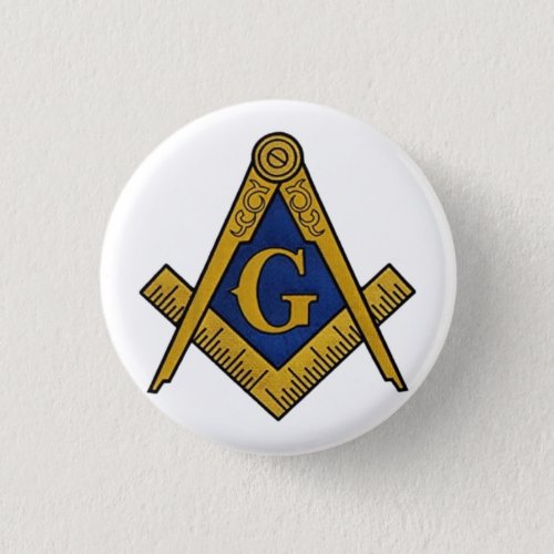 Masonic Freemasons Masonry Oes Square and Compass Button