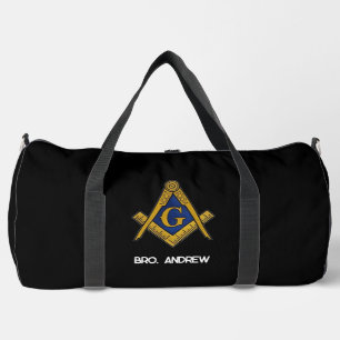 Masonic Freemasons Masonry Oes Square and Compass Duffle Bag