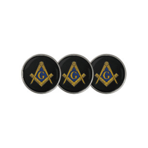 Masonic Freemasons Masonry Oes Square and Compass Golf Ball Marker