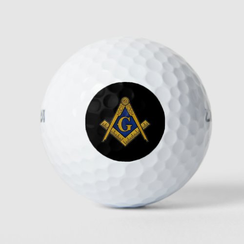 Masonic Freemasons Masonry Oes Square and Compass Golf Balls