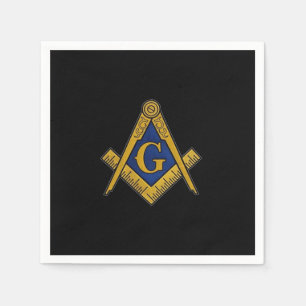 Masonic Freemasons Masonry Oes Square and Compass Napkins