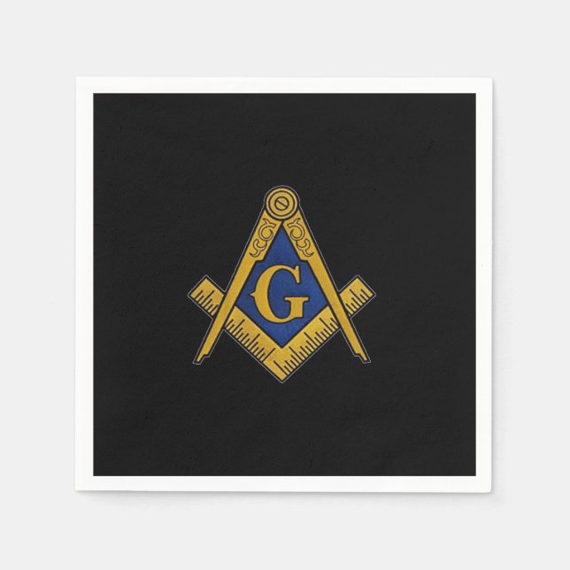 Masonic Freemasons Masonry Oes Square and Compass Napkins (Front)