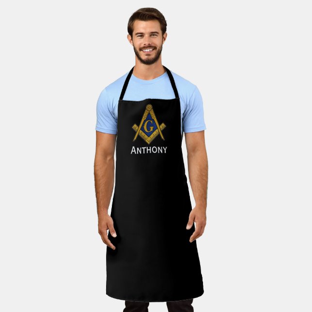 Masonic Freemasons Masonry Square and Compass  Apron (Worn)