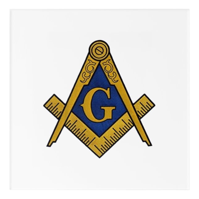 Masonic Freemasons Square and Compass Acrylic Print (Front)
