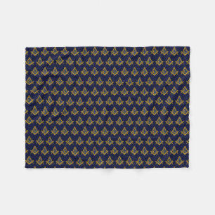Masonic Freemasons Square and Compass Fleece Blanket