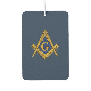 Masonic Freemasons Square and Compass Navy Blue Air Freshener