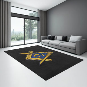Masonic Freemasons Square and Compass Rug