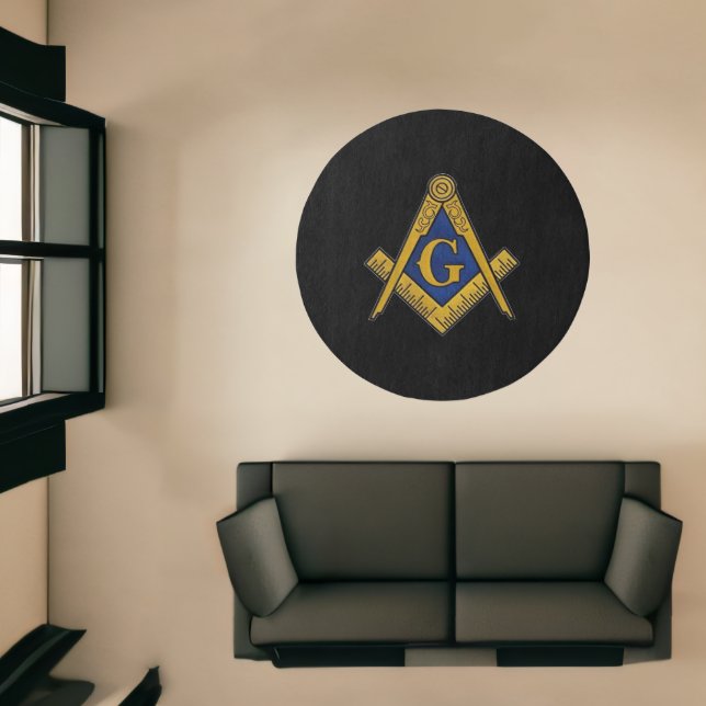 Masonic Freemasons Square and Compass Rug (Insitu (Indoor 1))