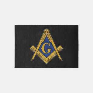 Masonic Freemasons Square and Compass Rug