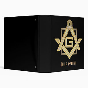 Masonic Golden Rush 3 Ring Binder