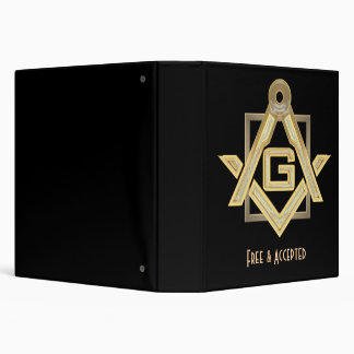 Masonic Golden Rush 3 Ring Binder
