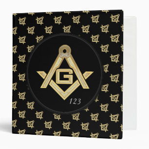 Masonic Golden Rush 3 Ring Binder