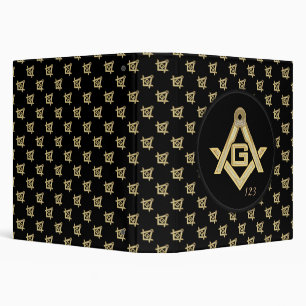 Masonic Golden Rush 3 Ring Binder