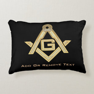 Masonic Golden Rush Accent Pillow