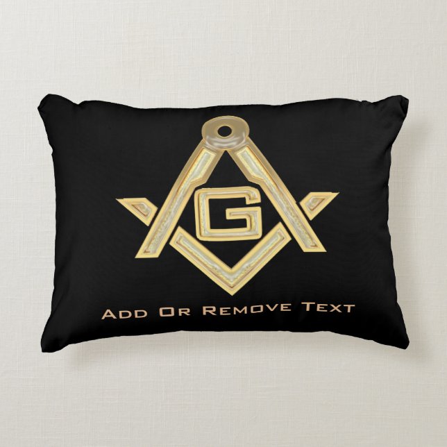 Masonic Golden Rush Accent Pillow (Front)