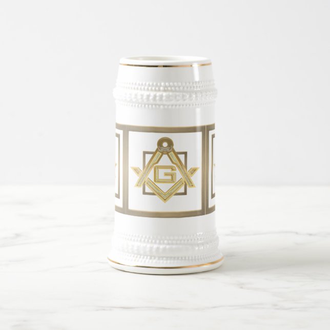 Masonic Golden Rush Beer Stein (Center)
