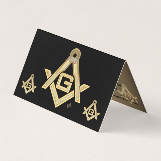 Masonic Golden Rush Business Card (Front)