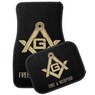 Masonic Golden Rush Car Floor Mat