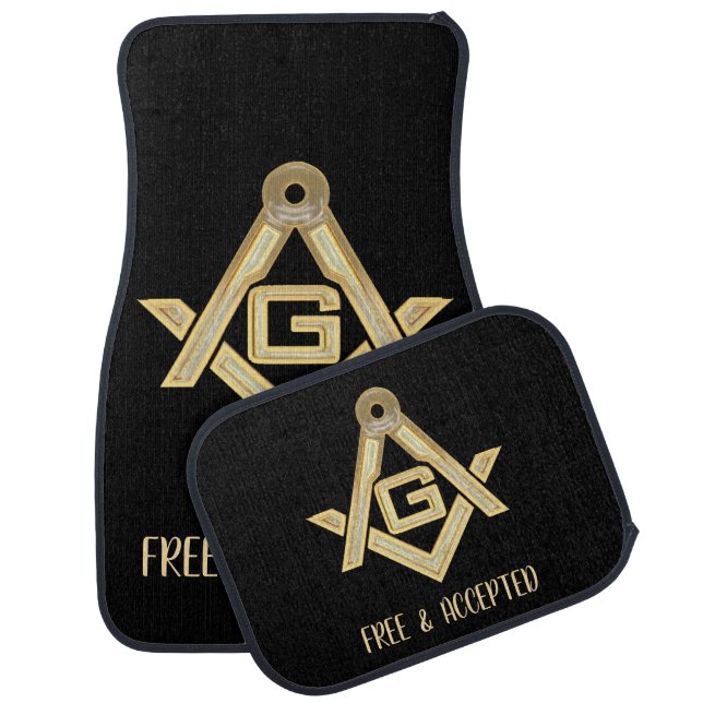 Masonic Golden Rush Car Floor Mat (Set)