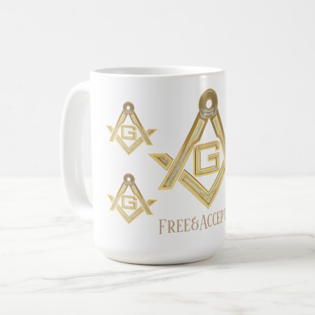 Masonic Golden Rush Coffee Mug (Front Left)