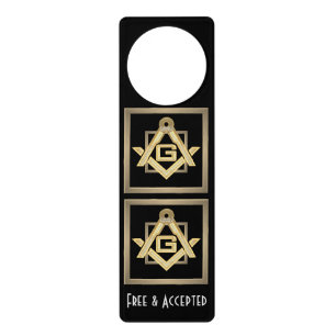 Masonic Golden Rush Door Hanger