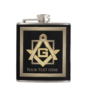 Masonic Golden Rush Flask