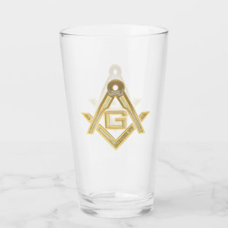 Masonic Golden Rush Glass