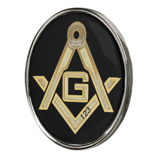 Masonic Golden Rush Golf Ball Marker