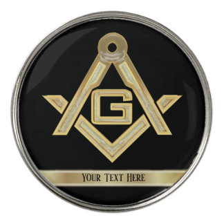 Masonic Golden Rush Golf Ball Marker