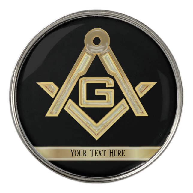 Masonic Golden Rush Golf Ball Marker (Front)