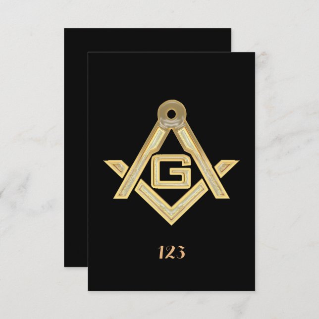 Masonic Golden Rush Invitation (Front/Back)