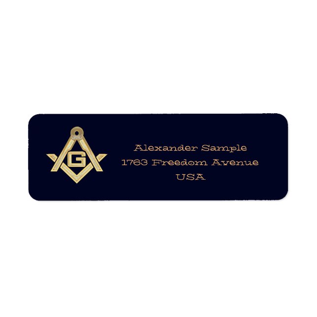 Masonic Golden Rush Label (Front)