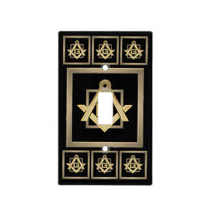 Masonic Golden Rush Light Switch Cover
