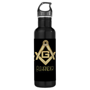 Masonic Golden Rush Stainless Steel Water Bottle