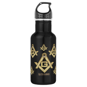 Masonic Golden Rush Stainless Steel Water Bottle