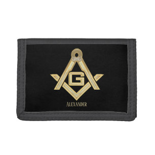 Masonic Golden Rush Tri-fold Wallet