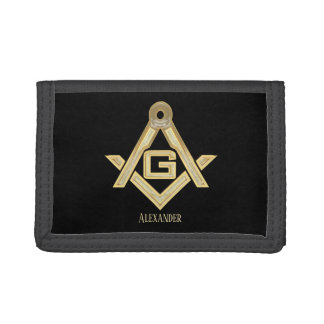 Masonic Golden Rush Tri-fold Wallet