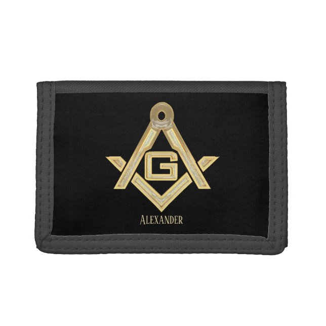Masonic Golden Rush Trifold Wallet (Front)