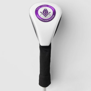 Masonic Golf Head Cover Purple