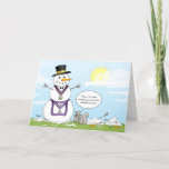 Masonic Grand Lodge Frosty the Snowman Christmas Holiday Card<br><div class="desc">What could be this snowman's secret of not melting in the heat? Could it be he's a mason? Send some good cheer to your lodge brothers and their families with these funny masonic Christmas cards! The unique holiday artwork features a cartoon illustration of Frosty the Snowman created by Raphaela Wilson....</div>