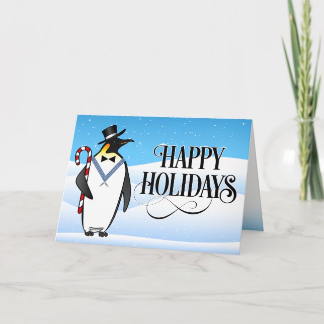 Masonic Happy Holidays Christmas Cards | Freemason (Front)