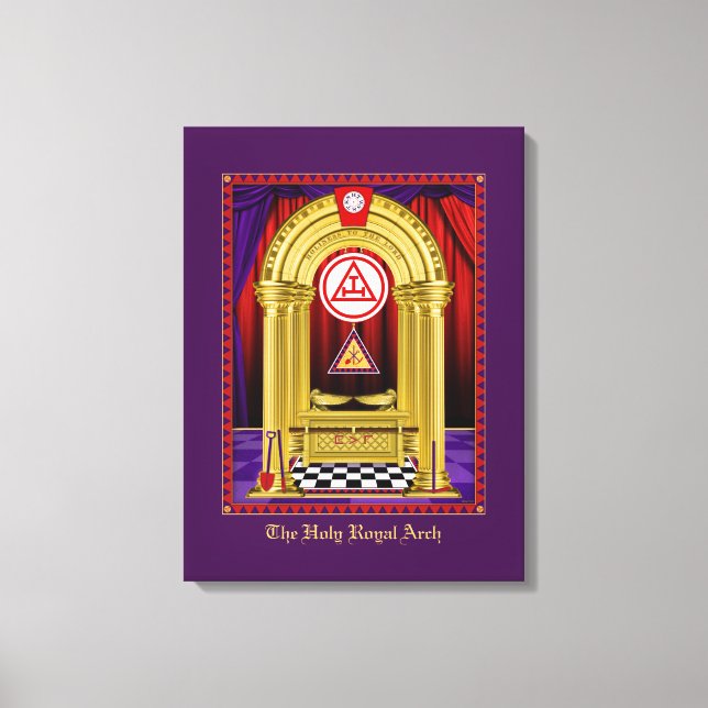 Masonic Holy Royal Arch With Working Tools Canvas Print (Front)