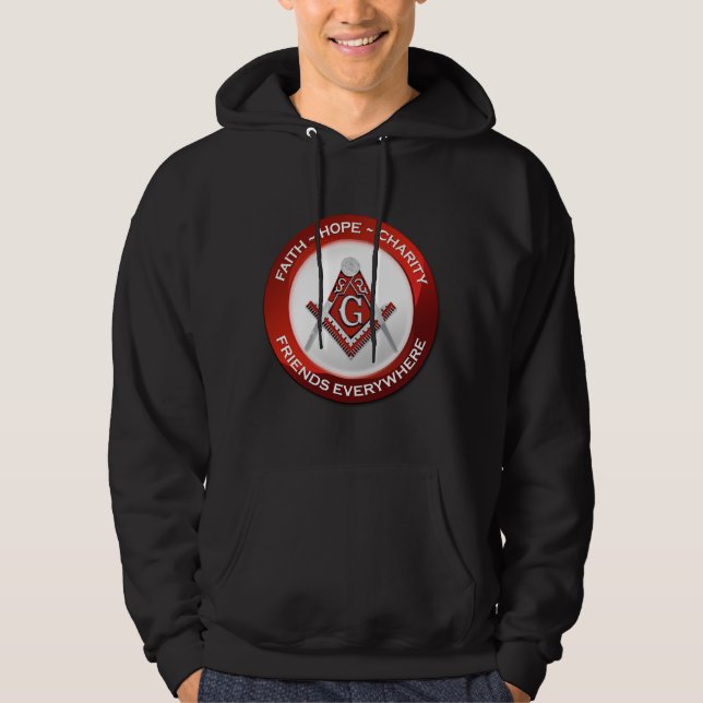 Masonic Hoodie - Red (Front)