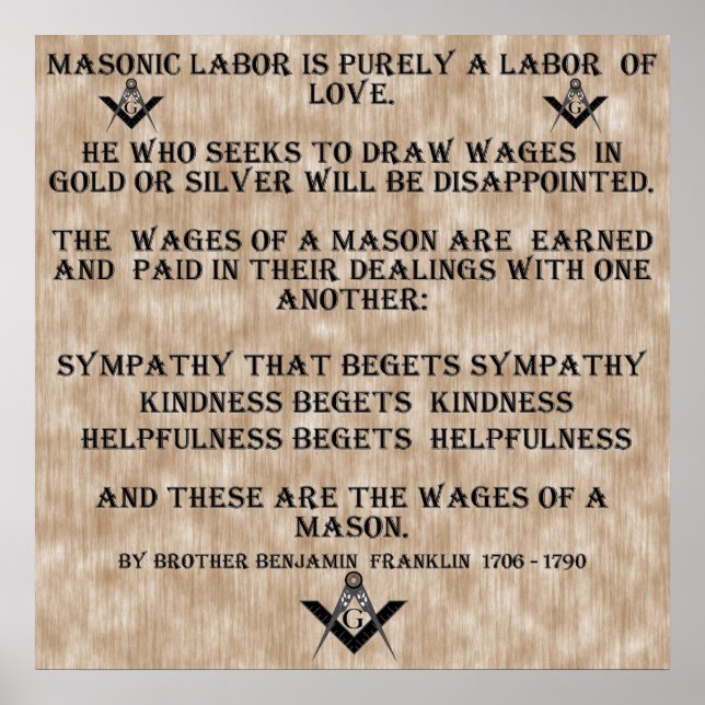 Masonic Labor Poster (Front)