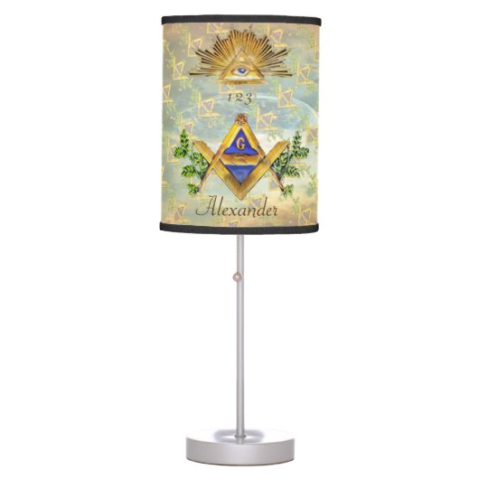 Masonic Life (Cosmos) Table Lamp (Front)