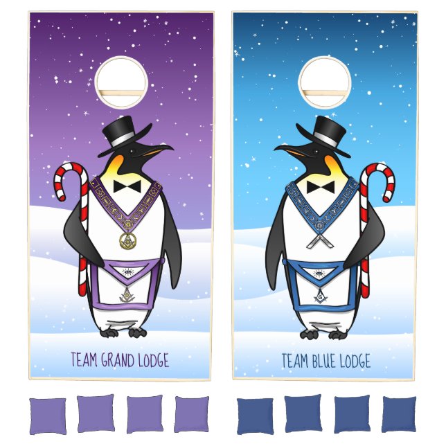 Masonic Lodge Christmas Party Games | Cornhole Set (Set)